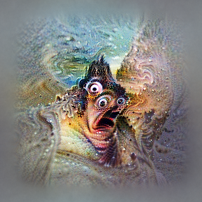 OpenAI CLIP maximizing image for the concept of shock.